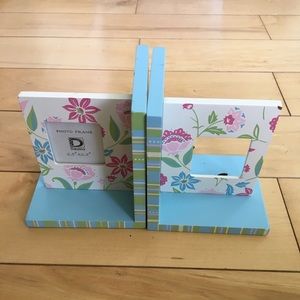 Floral Picture Frame Bookends